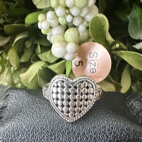 Heart Sterling Silver Designer High Polish inlay … - image 1