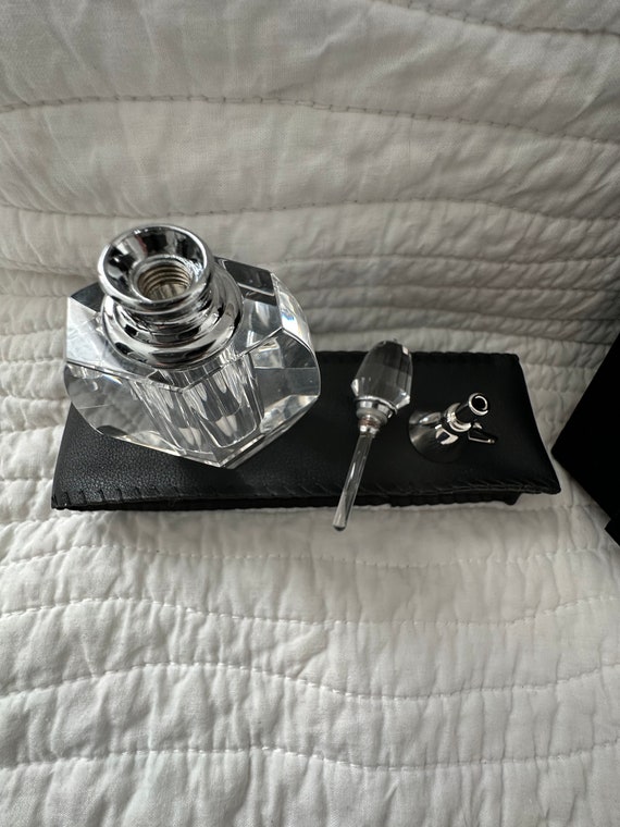 Crystal Perfume Bottle with Funnel - image 4