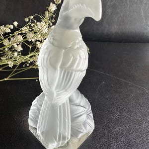 Vintage Goebel Toucan Figurine | 24% Lead Crystal Crystale Collection | 1980s Glass Bird Sculpture image 3
