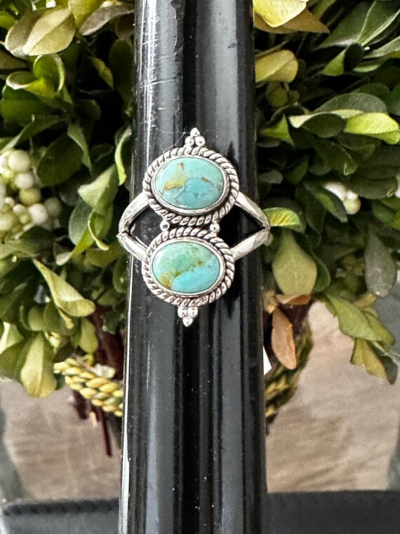 Blue Mohave Turquoise Sterling Silver Ring