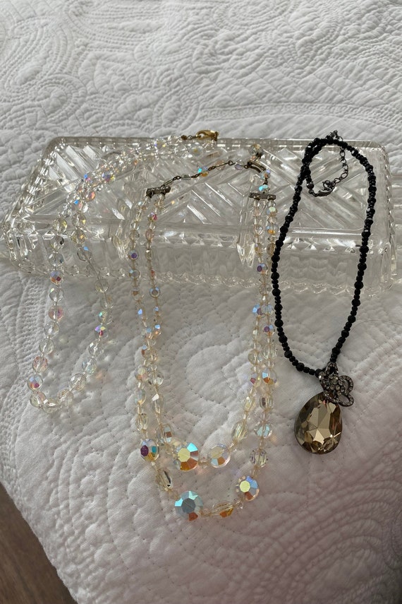 Lot 3 necklaces beaded Gem