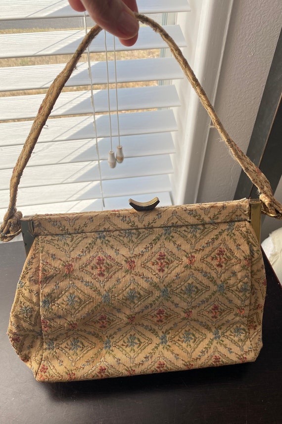 Roth Brand 1950's Tapestry Vintage Purse - image 2