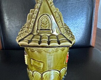 Vintage Royal Sealy Japan Shoe Cookie Jar Chartreuse Green 1960s