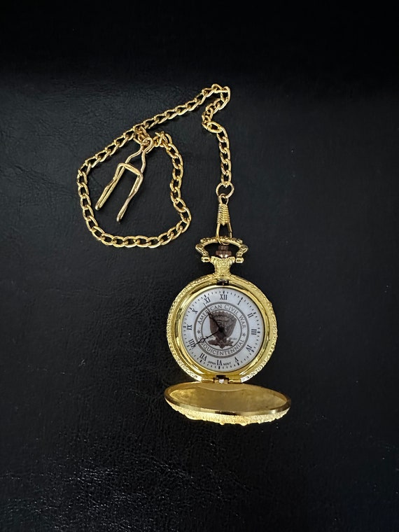 American Sesquicentennial 150th Anniversary Civil War Gold Tone Pocket Watch Vintage Japan MOVT Etsy UK