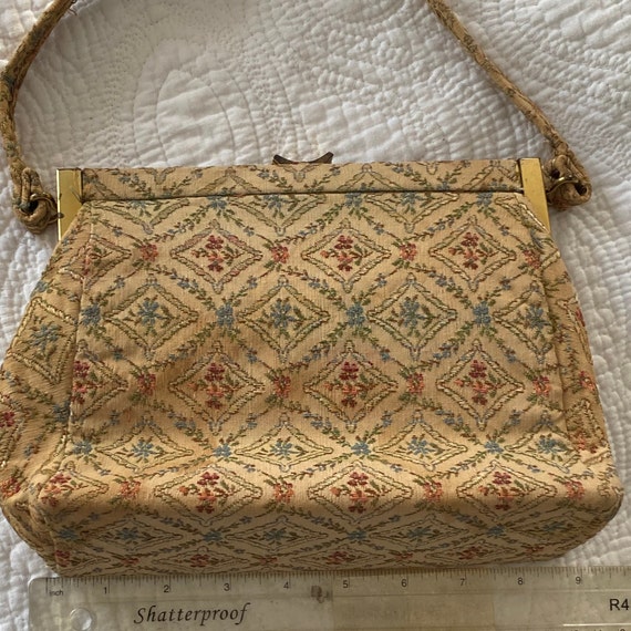 Roth Brand 1950's Tapestry Vintage Purse - image 9