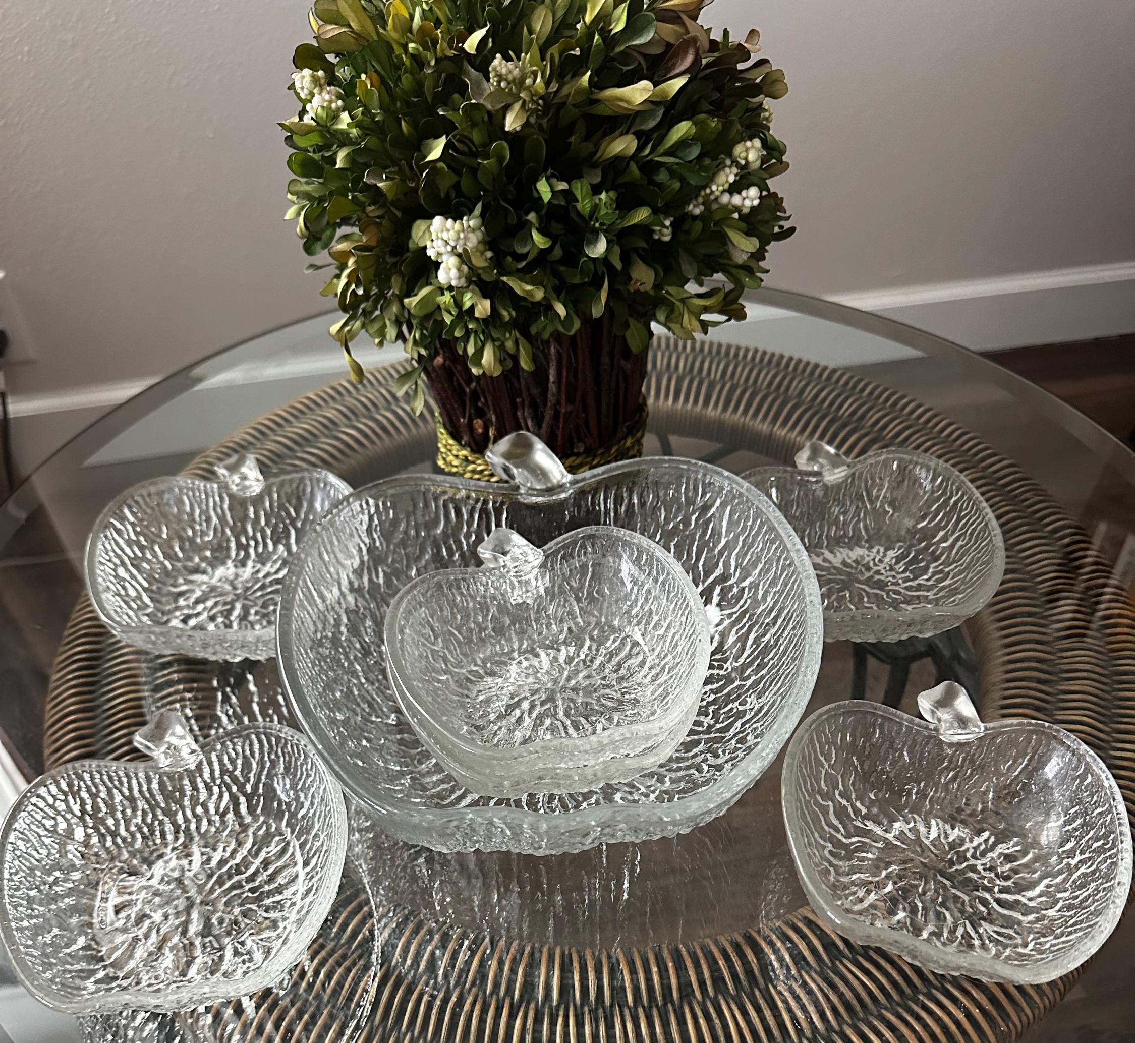 イタリア製 CoVetro バークテクスチャードガラス アップルシェイプ