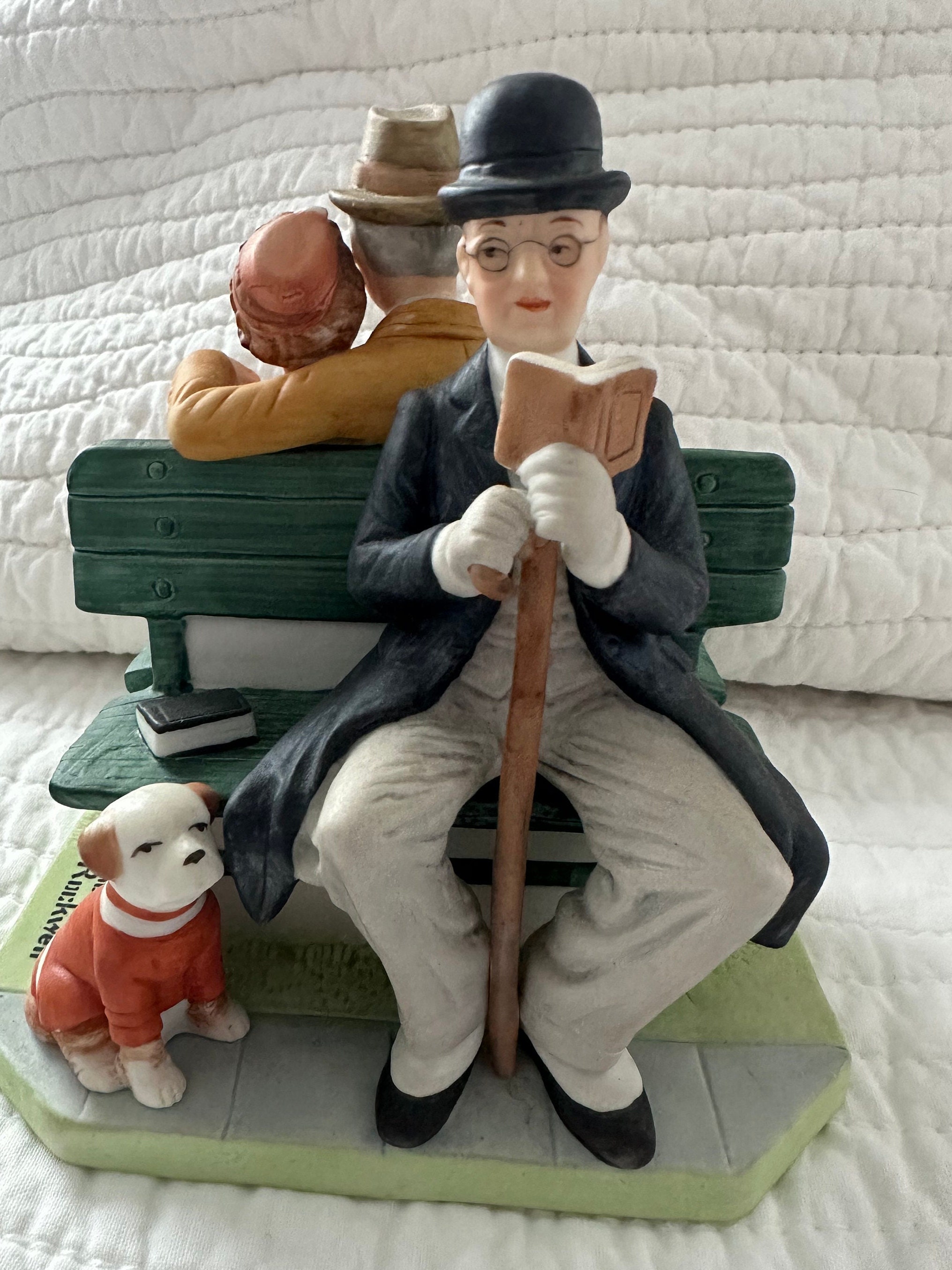 ヴィンテージ ノーマン・ロックウェル「パークベンチ」ダンベリー