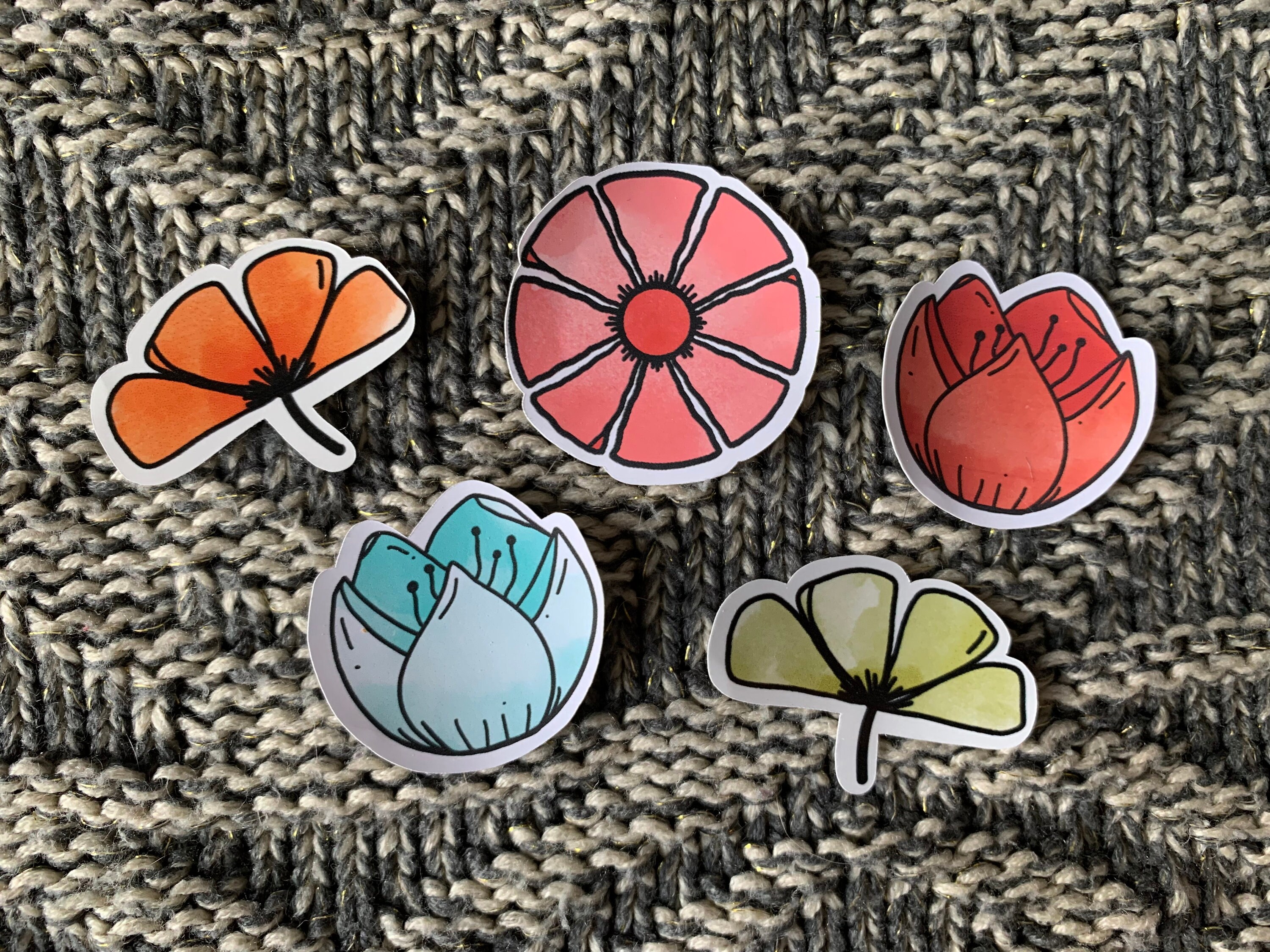 Floral Variety Sticker Set | Etsy