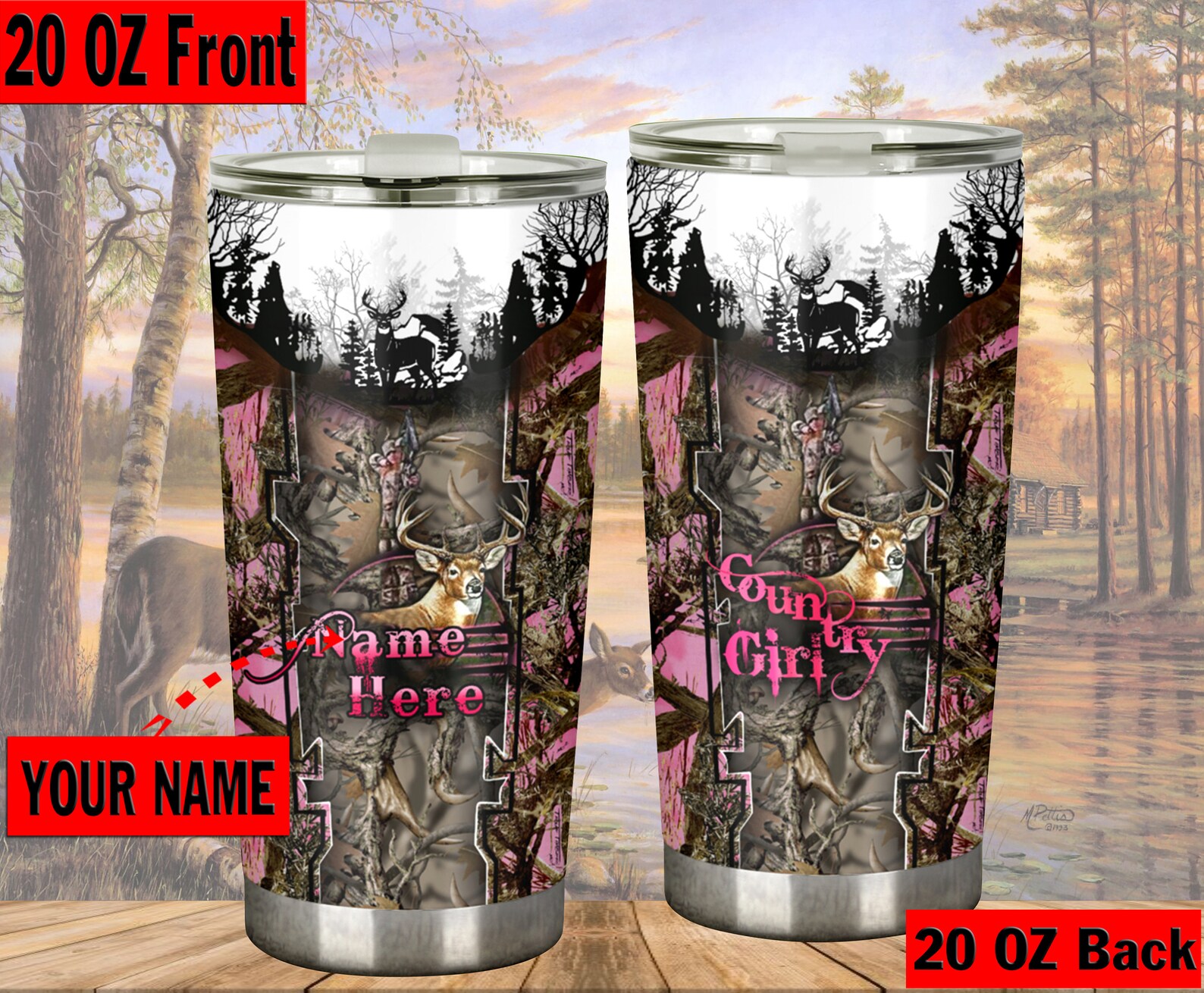 Country Girl Stainless Steel Tumbler Customizable name 20 oz Etsy