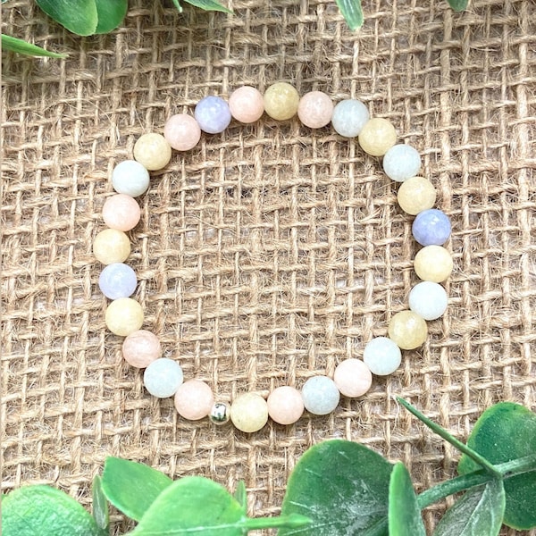 Morganite Crystal Bracelets | Uplifting | Emotional Trauma | Peace | Joy |