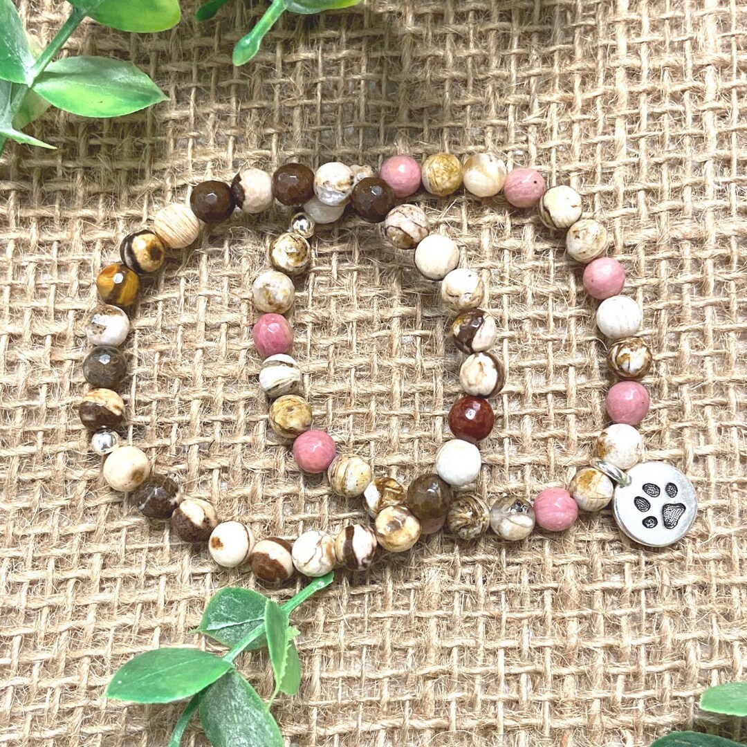 Paw Print Bracelet Set, Birthday Gift for Pet Lover, Pet Memorial Gift ...
