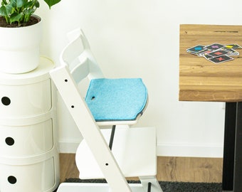 Hochstuhl Sitzkissen Filz kompatibel mit Stokke Tripp Trapp - waschbares Hochstuhl Kissen aus rPET Filz - Hochstuhl Sitzauflage für Kinder