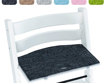 High chair seat cushion felt compatible with Stokke Tripp Trapp - washable high chair cushion made of rPET felt - high chair seat pad for children