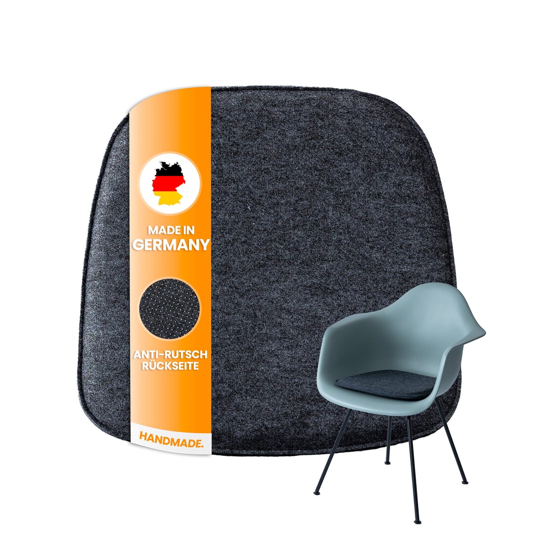 Sitzkissen Filz Eckig rutschfest aus Upcycling rPET Filz Stuhlkissen