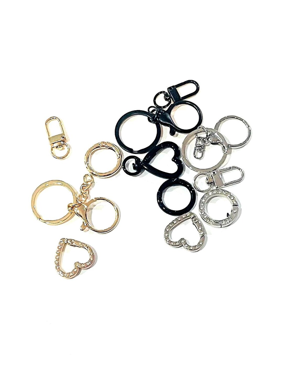 Keychains Mix Mix Caribiners Keychain Clasps, Set Connector Starter Kit 4 Keychains ...