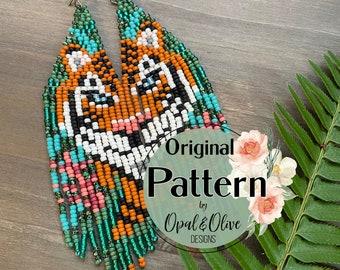 Tigris fringe earrings original pattern