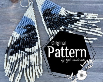 Raven fringe earrings pattern by Opal and Olive Designs