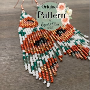 Poppy fringe earrings original pattern