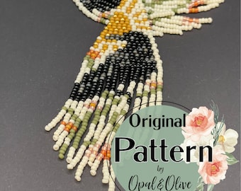 Sunshine Raven fringe earrings pattern by Opal and Olive Designs