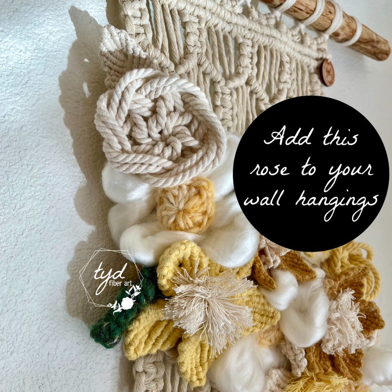 Rose Knot Macrame Pattern PDF Etsy