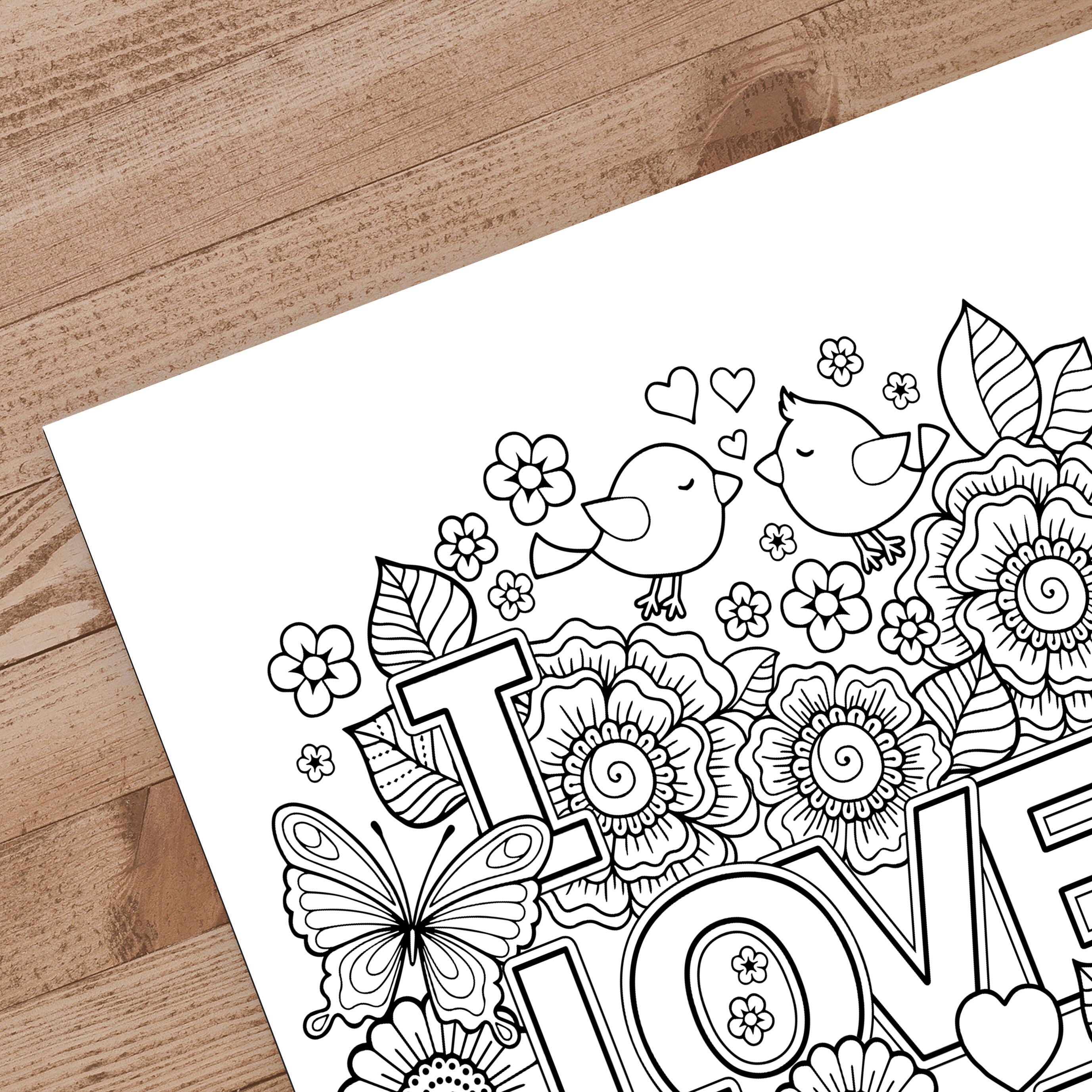 I Love You Coloring Page - Insta Digital Download - Kids Coloring ...
