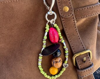 Taschenanhänger, Herz Karabiner silber, Taschenanhänger mit Herz, Taschenanhänger für Geldbörse oder Schlüssel