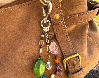 Taschenanhänger, Herz Karabiner silber, Taschenanhänger mit Herz, Taschenanhänger für Geldbörse oder Schlüssel