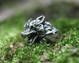 925 Sterlingsilber Wolf Ring: Handgefertigter Unisex Schmuck