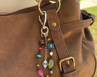 Taschenanhänger, Herz Karabiner silber, Taschenanhänger mit Herz, Taschenanhänger für Geldbörse oder Schlüssel