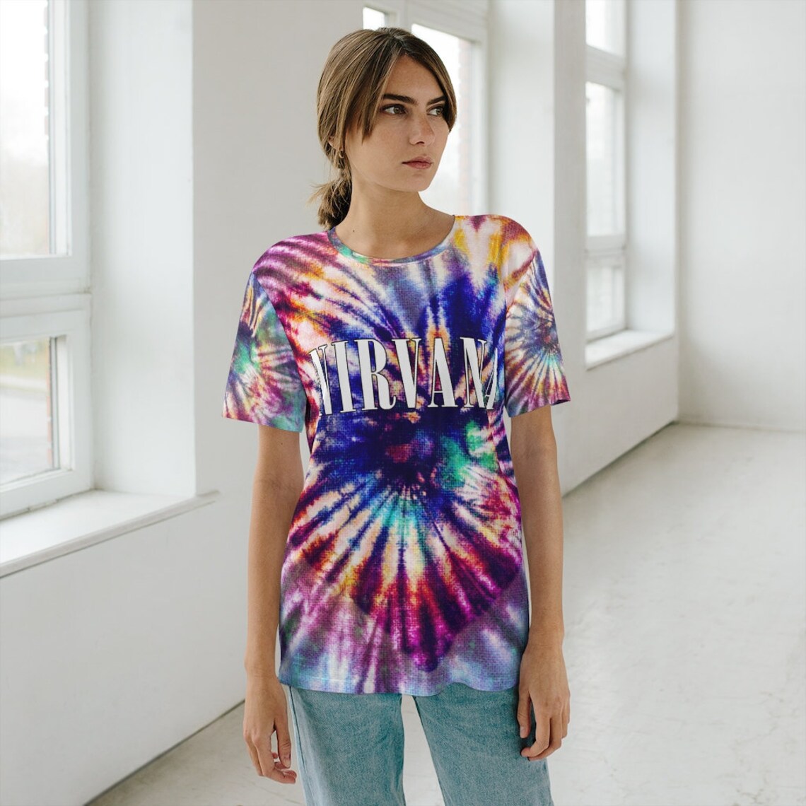 nirvana tie dye shirt