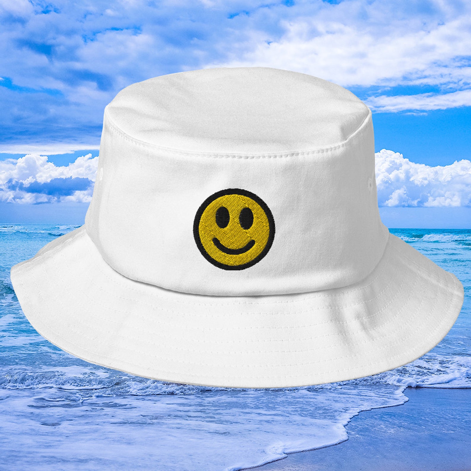 Smiley Face Bucket Hat Etsy
