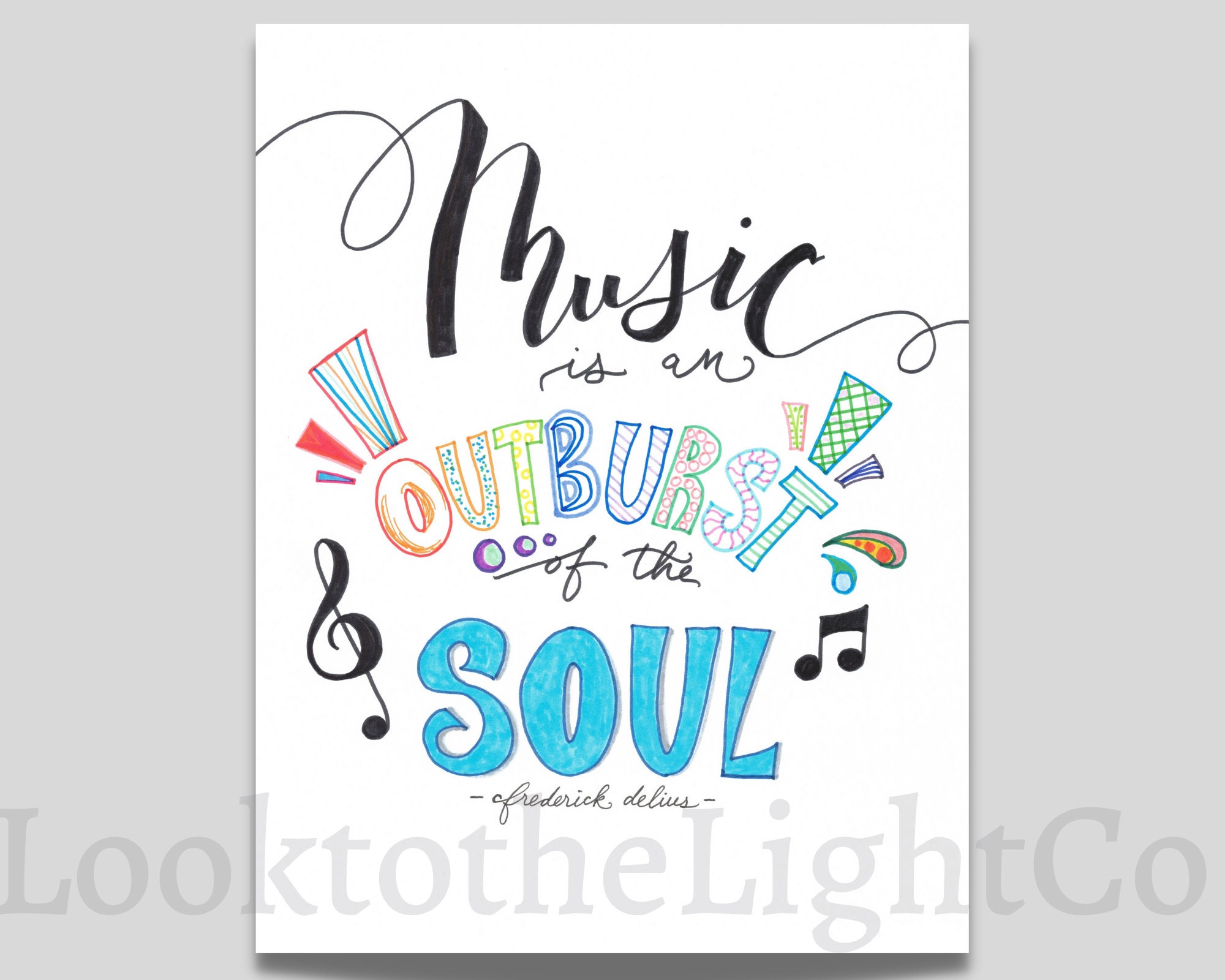 Music is an Outburst of the Soul Digital Printable Inspiring Quote - Etsy