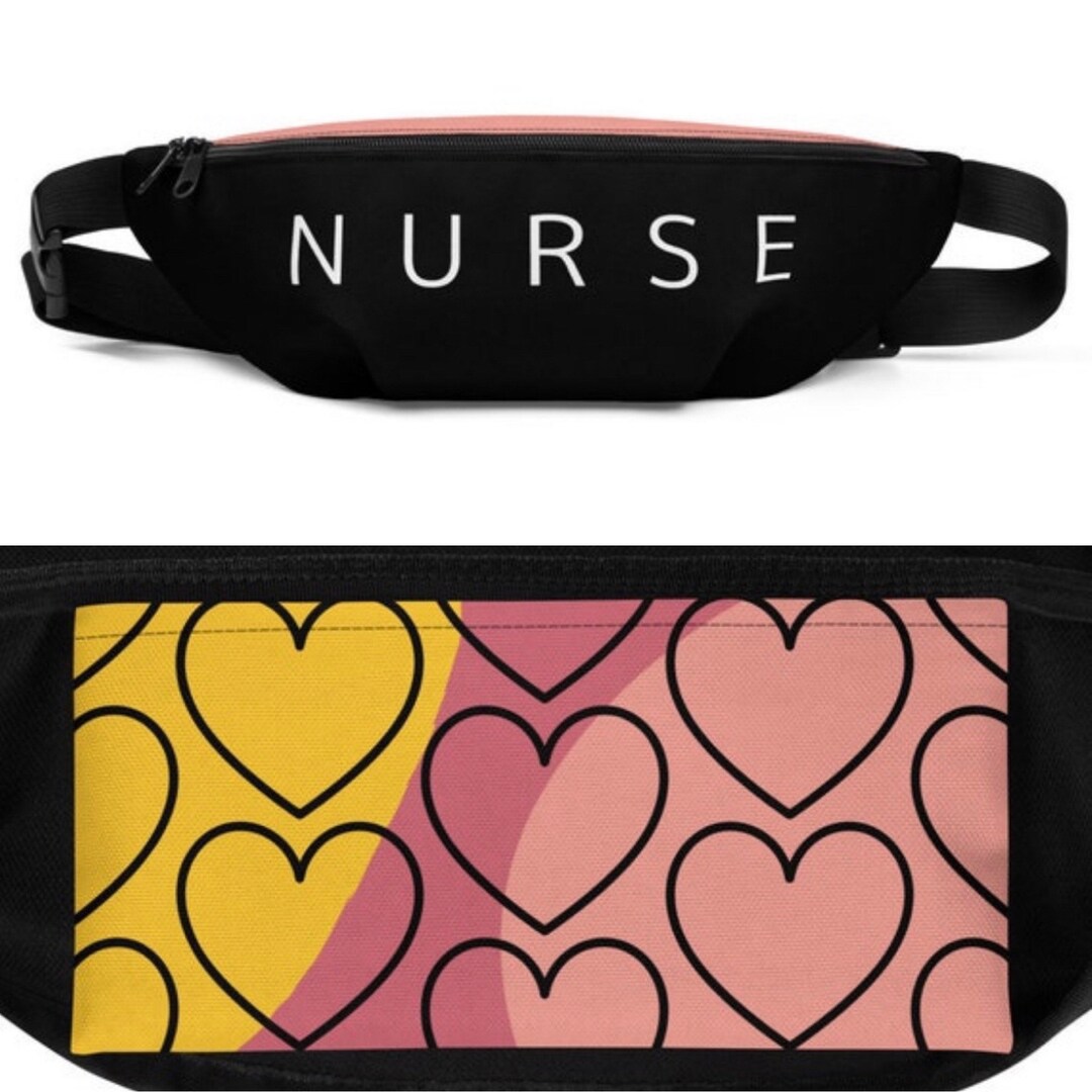 NURSE Fanny Pack Pink Hearts Etsy.de