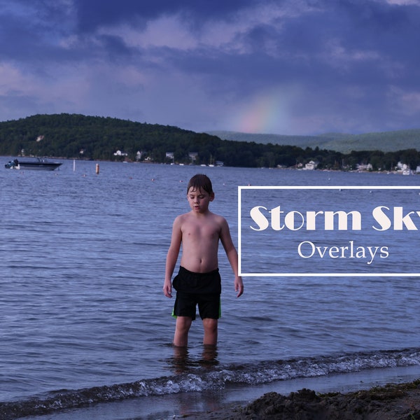 50 Storm Sky Overlays, Photoshop sky overlay, stormy sky, cloud effect, dramatic sky, jpg file, Photoshop overlay, dark sky, sky background.