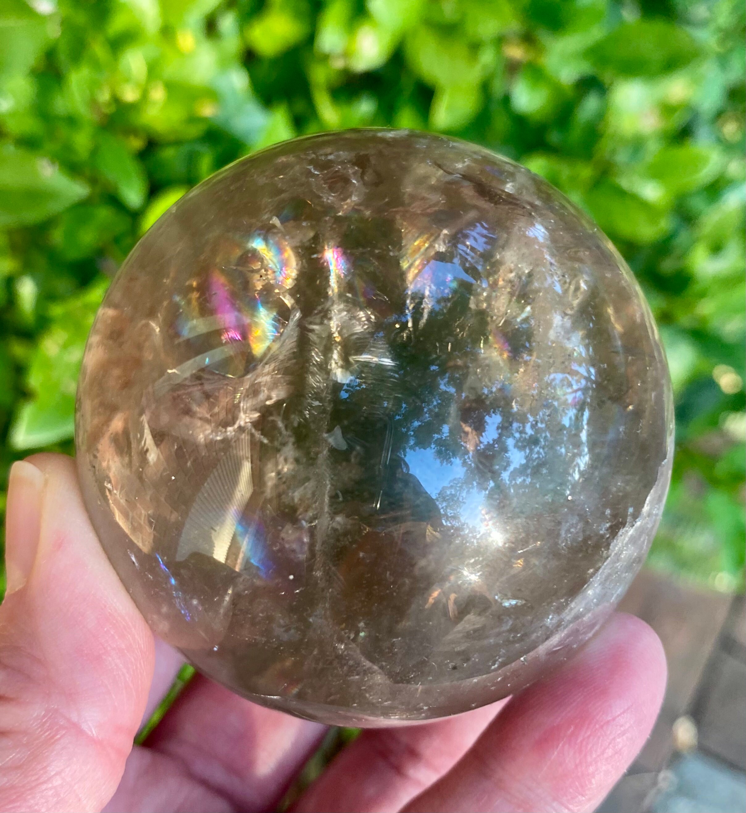 Smokey Quartz Sphere Large Etsy