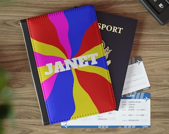 Funda de pasaporte personalizada, estilo espiral de color 3