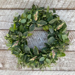 Everyday Greenery Wreath for front door, year round wreath, Rustic greenery wreath, farmhouse greenery wreath