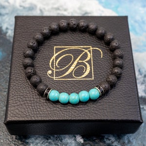 Men's Spiritual Protection Bracelet with Turquoise