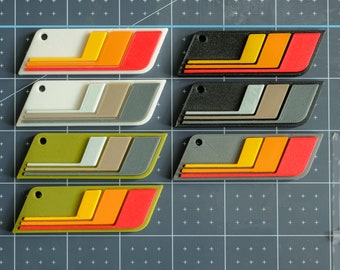 Keychain - Plastic, 7.1cm or 2.8" size, Colours: Toyota Heritage Tones, for JDM Enthusiast.