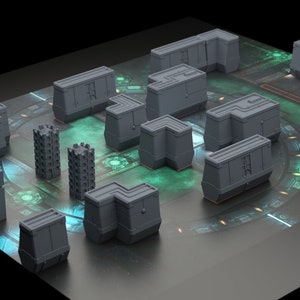 Digitale bestanden - 3D-afdrukbare scifi-muurset voor elk futuristisch spel dat je speelt.