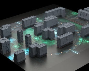 Digital Files - 3D Printable Sci-fi Wall Set for any futuristic game you play.