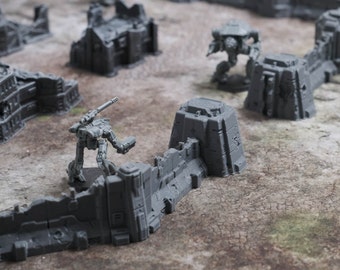 Fortress Wall Set 6mm | 1:265 Scale * Intact and Damaged Versions now available.