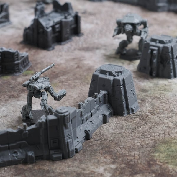 Fortress Wall Set 6mm | 1:265 Scale * Intact and Damaged Versions now available.