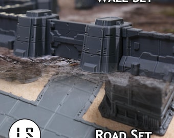 Wall & Road Sets | 6mm / 1:265 Scale, Plastic, for Fans of Large Robot Games.