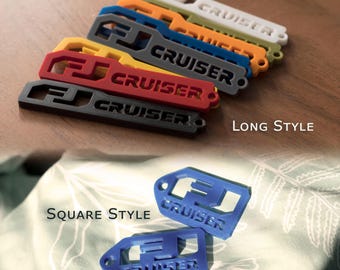 Keychain - Plastic, Pocket Size, Multiple colours, includes FJ Cruiser Script