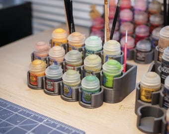 Paint Pot Organizer 13-18 Pot Versions | 1.5" Jars, Hobby Tool Storage