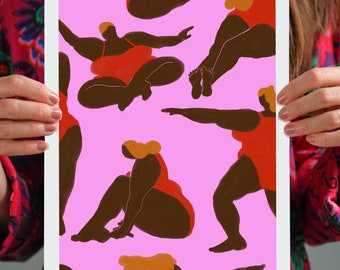 Pink and Red- figure