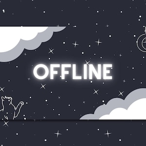 Pack de bannières Lofi Cat Twitch | Thème noir