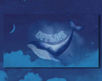 Twitch Banner Pack - Motiv Wal im Himmel, Twitch Video Player Banner, Twitch Profilbanner, Twitch Banner, Twitch Art