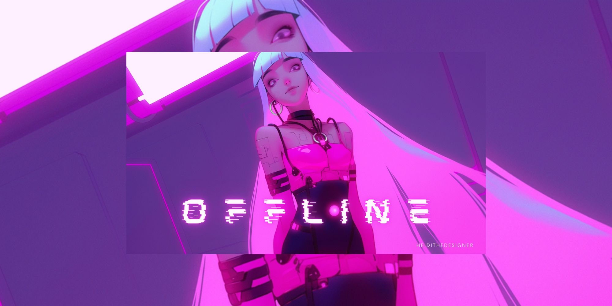 Twitch and Kick Offline Banner Pack: Pinky Twitch Profile Banner, Kick ...